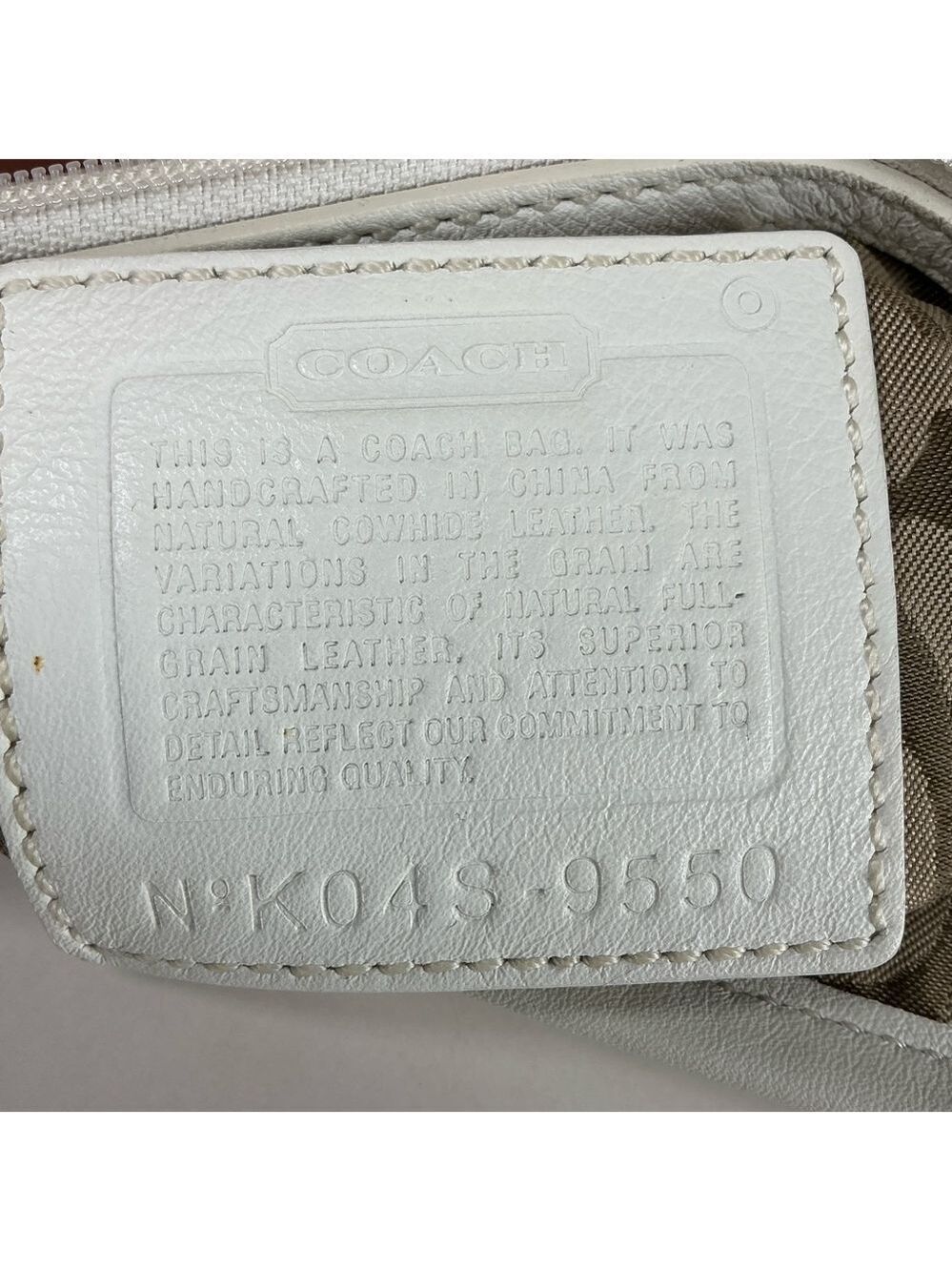 Coach Buckle Vintage Hand Shoulder Bag Soho‎ White Leather Satchel Silver Hardwa - Picture 9 of 16